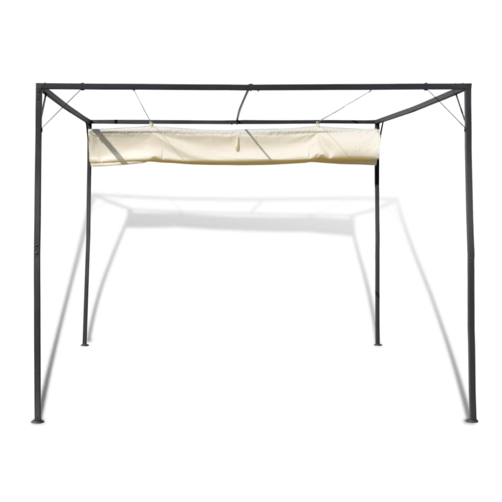 Mobili Gazebo de jardín con techo retráctil, cenador de jardín, cenador sombrilla de jardín, playa, pesca, exterior, cortavientos, para decoración de jardín, terraza, decoración para casa