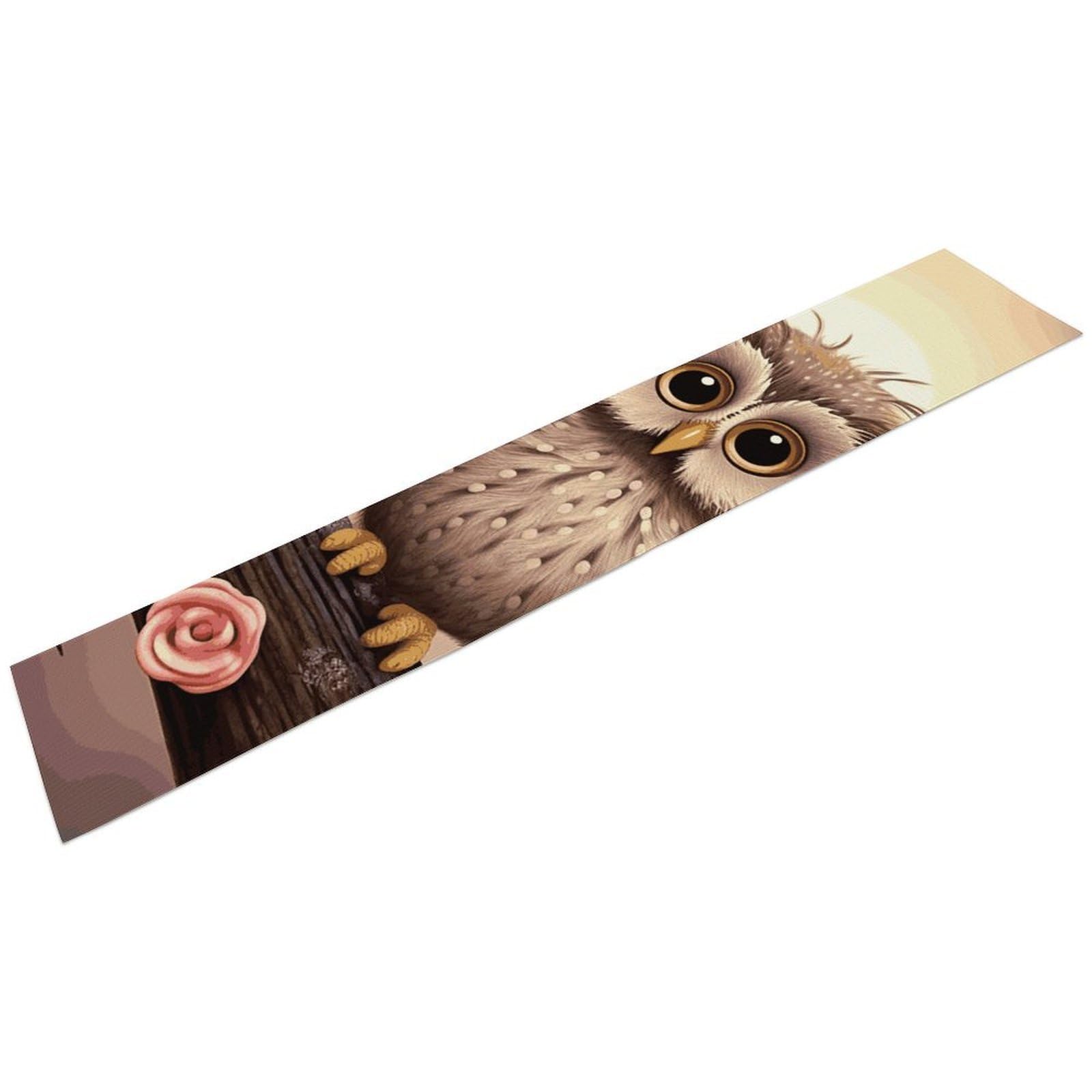 Cute Owls Table Runner Long Linen Table Runners Farmhouse Rustic Table Runner Seasonal Kitchen Dining Table Decoration for Home Party Decor 13 X 72 Inch