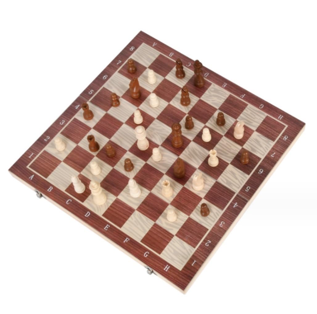 gry podróżne, Szachy Szachownica Z Litego Drewna Składane Tłoczenie Na Gorąco Królowa Gra Planszowa(24 * 24cm)