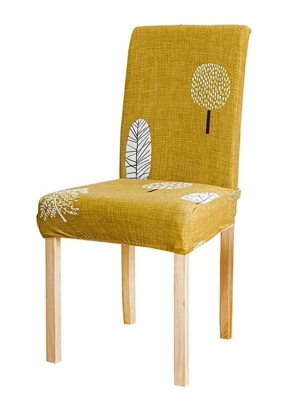 Styleys Polyester Printed Washable Elastic Dining Chair Cover Slipcovers (Set of 1 Mustard Flower, SD130N) (B0BS3YZKCQ) Amazon Price History, Amazon Price Tracker