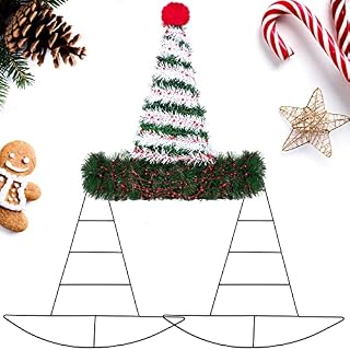 Hotop Witch Hat Metal Wreath Frame Tree Shaped Wreath Form Pirate Ship Metal Frame for DIY Crafting Centerpiece Pirate Party Winter Holiday New Year Wall Door Decor, 12.6 x 13.4 Inch (2 Pcs), Black