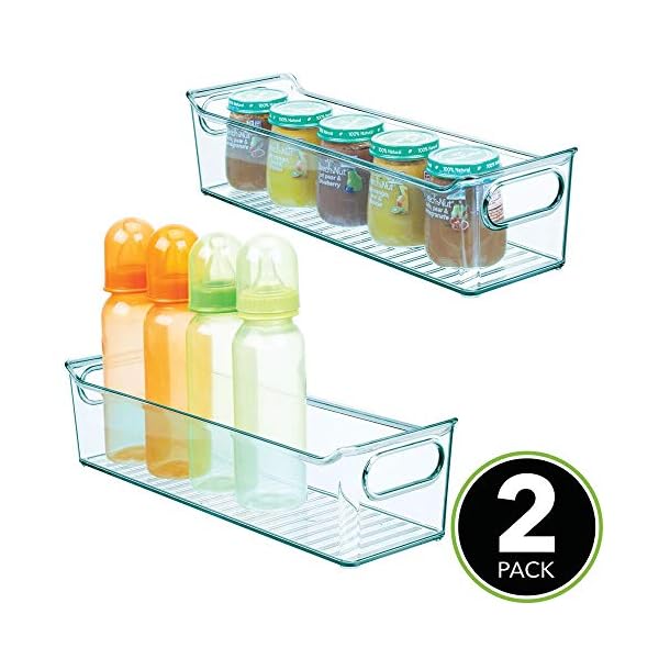 mDesign 2er-Set Kinderzimmer Organizer – große Sortierbox mit praktischen Griffen – BPA-freier Kunststoffbehälter für… – Bild 3