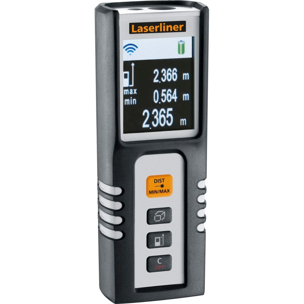 Laserliner Télémètre Laser DistanceMaster Compact | Appareil de Mesure Numérique, Portée de 25 m, Mesure de Longueurs, Mesure de Surfaces, Mesure de Volumes