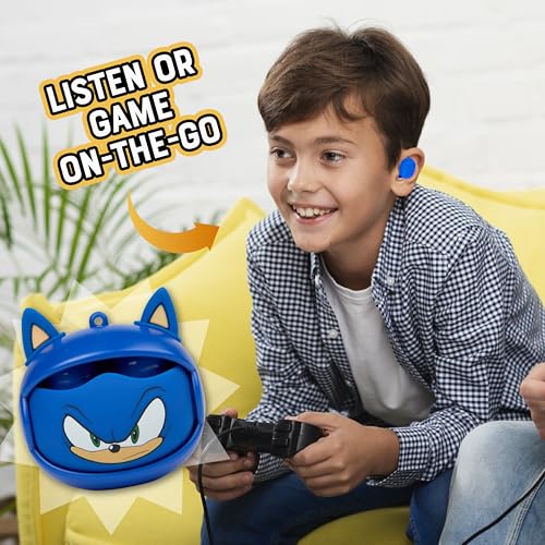 Image of Sakar - Wireless Earbuds Sonic, True Wireless Bluetooth Earbuds with Active Noise Cancelling, in-Ear Headphones with Charging Case, Sonic Blue
