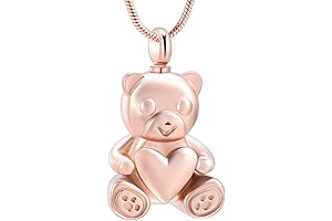Teddy Bear Urn Necklace - Kids Urn Necklaces for Ashes with Keep...