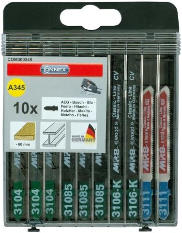 Connex COM300345 Jigsaw Blades Box (10 Pieces)