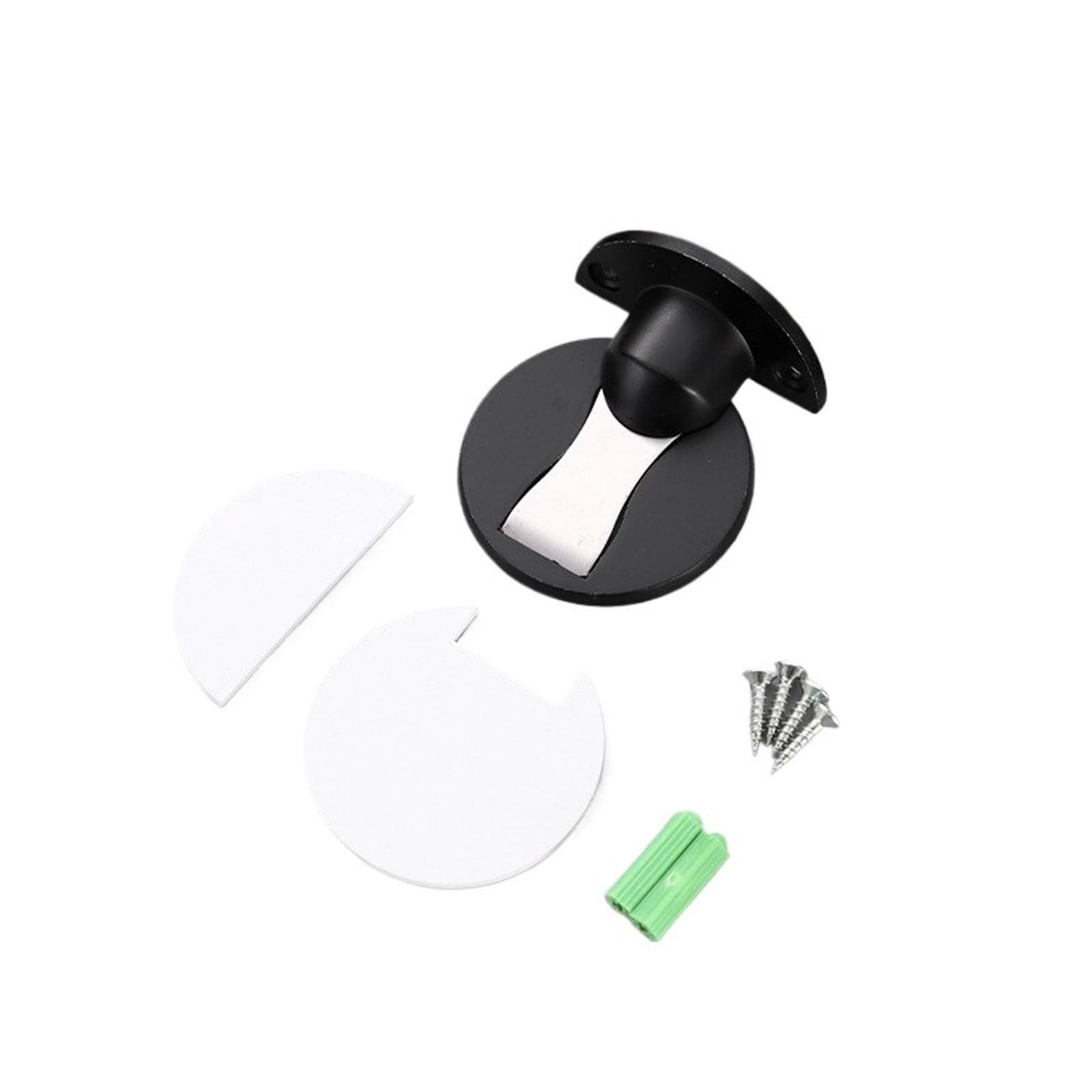 Xctdsvah Black-1Pc Door Stop Invisible Magnetic Stainless Steel Punch-Free Windproof Mechanical Self-Locking Door Stop(Black-1Pc)