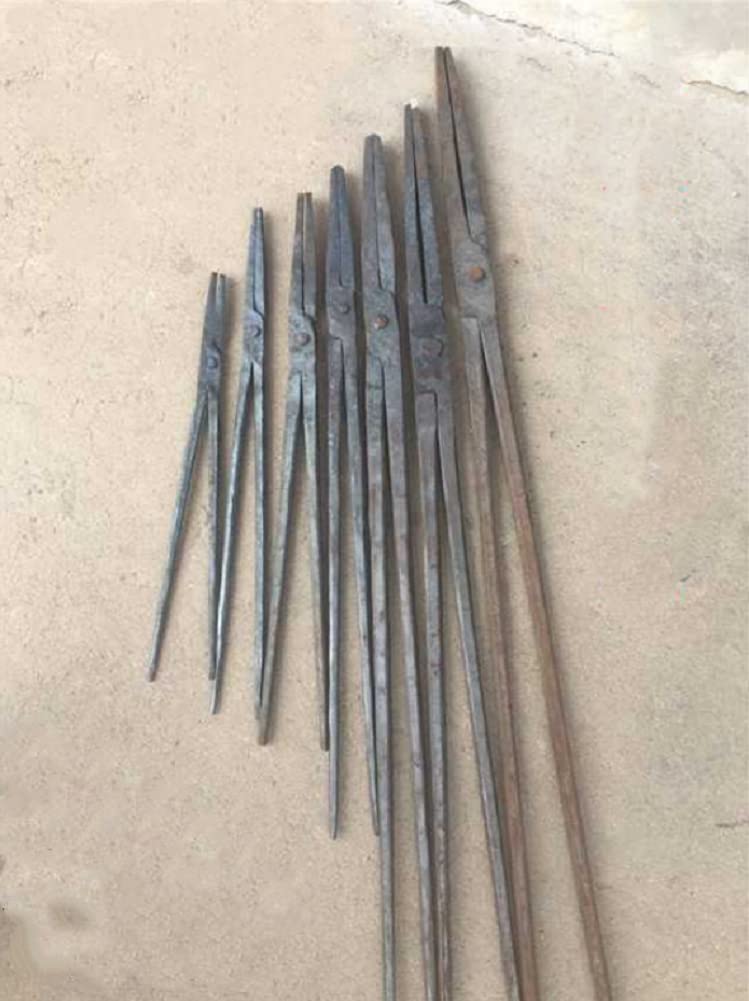 Pinzas para Hacer Cuchillos Pinzas Herrero 37cm -100cm Pinzas de Hierro Puntiagudas Pinzas forja Cuchillas Pinzas forja Yunque Pinzas Herrero para Ingeniero Forja Herrero