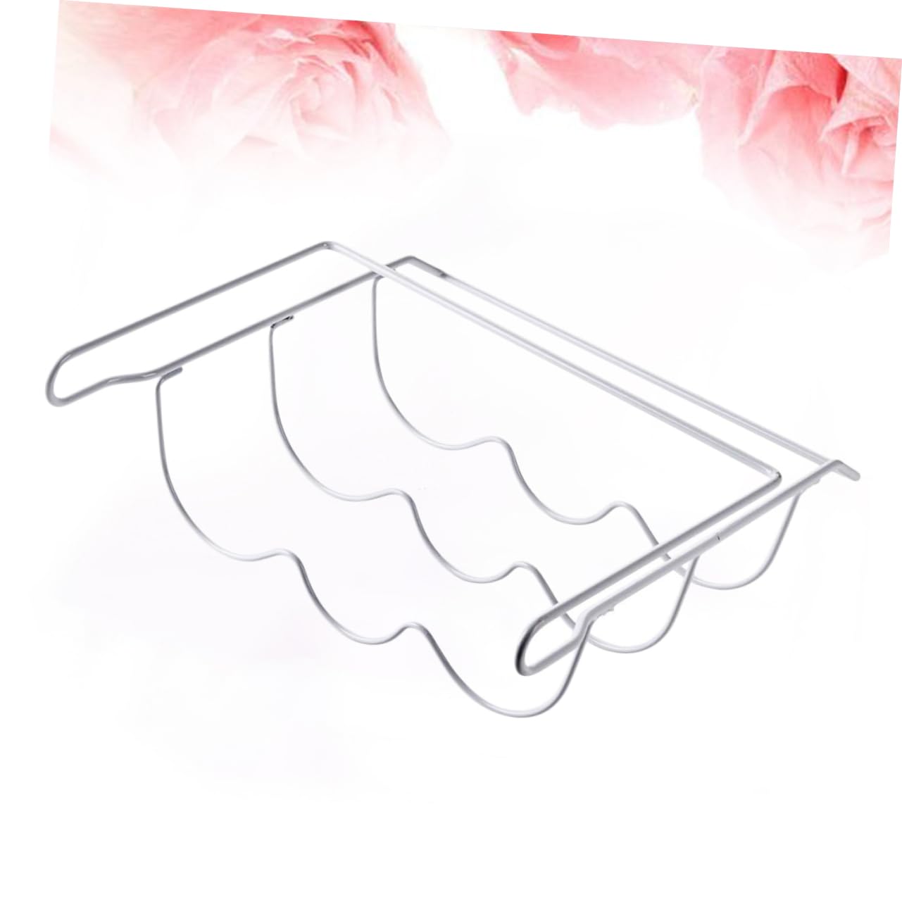 NAMOARLY 1pc Iron Beer Rack Hanging Organizer for Refrigerator Storage Practical Wine Glass Holder White for Beer and Soda Can Storage Kitchen Bar and Office