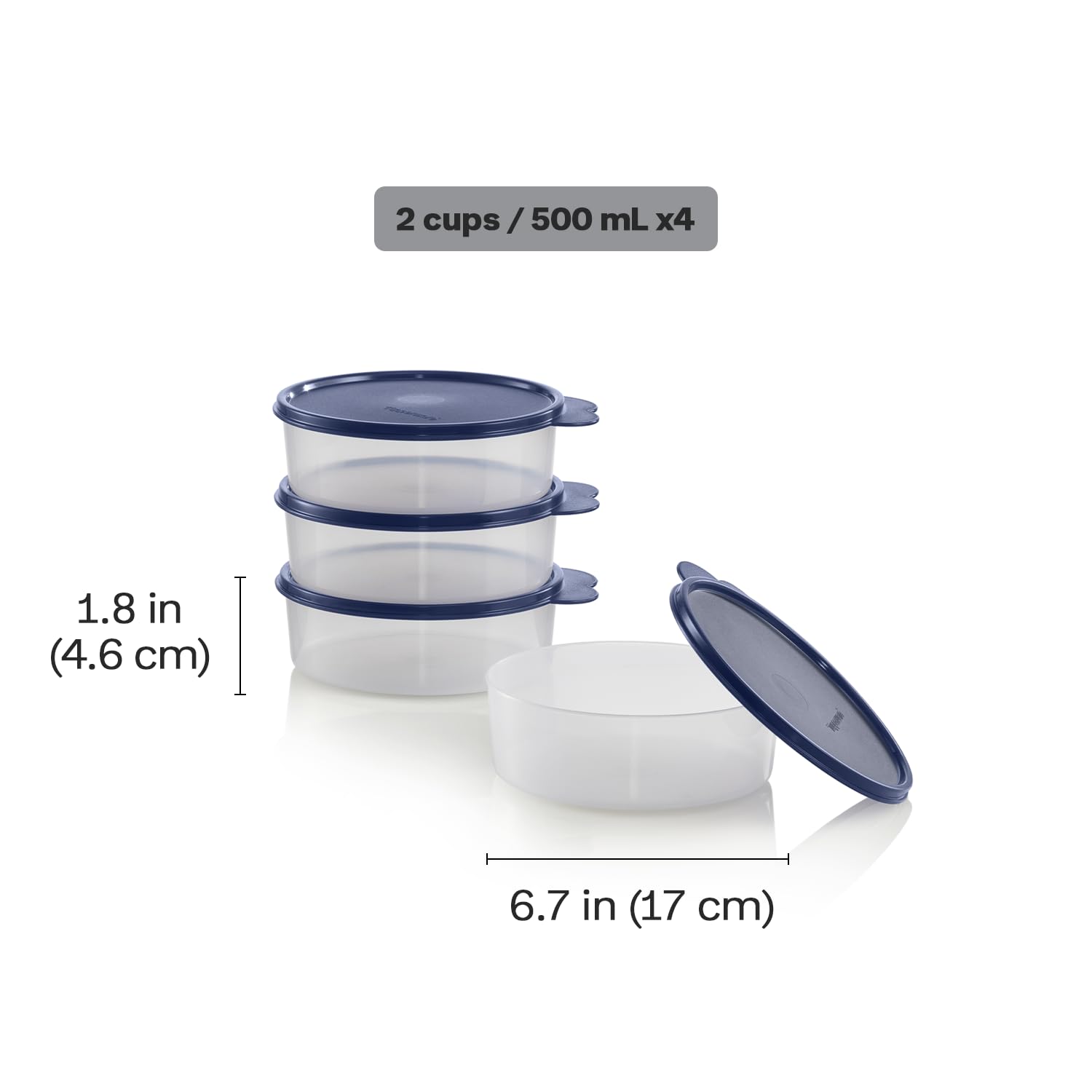 Amazon.com: Tupperware Big Wonders 2 Cup Food Storage Bowl Set of