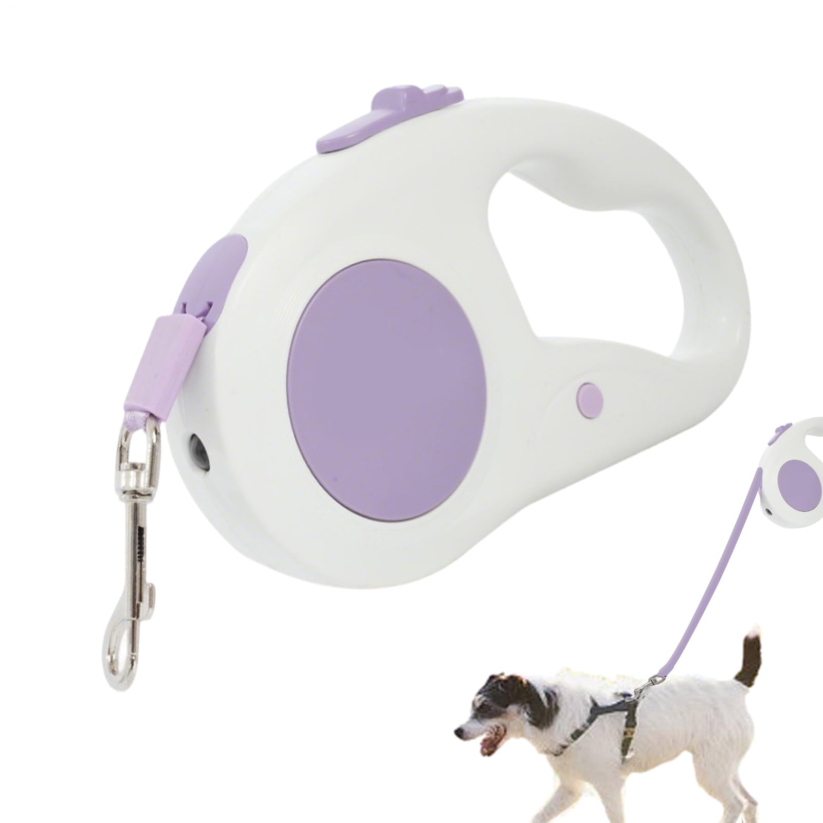 Laisse rétractable pour chiens ruban extensible 5m avec lumière LED