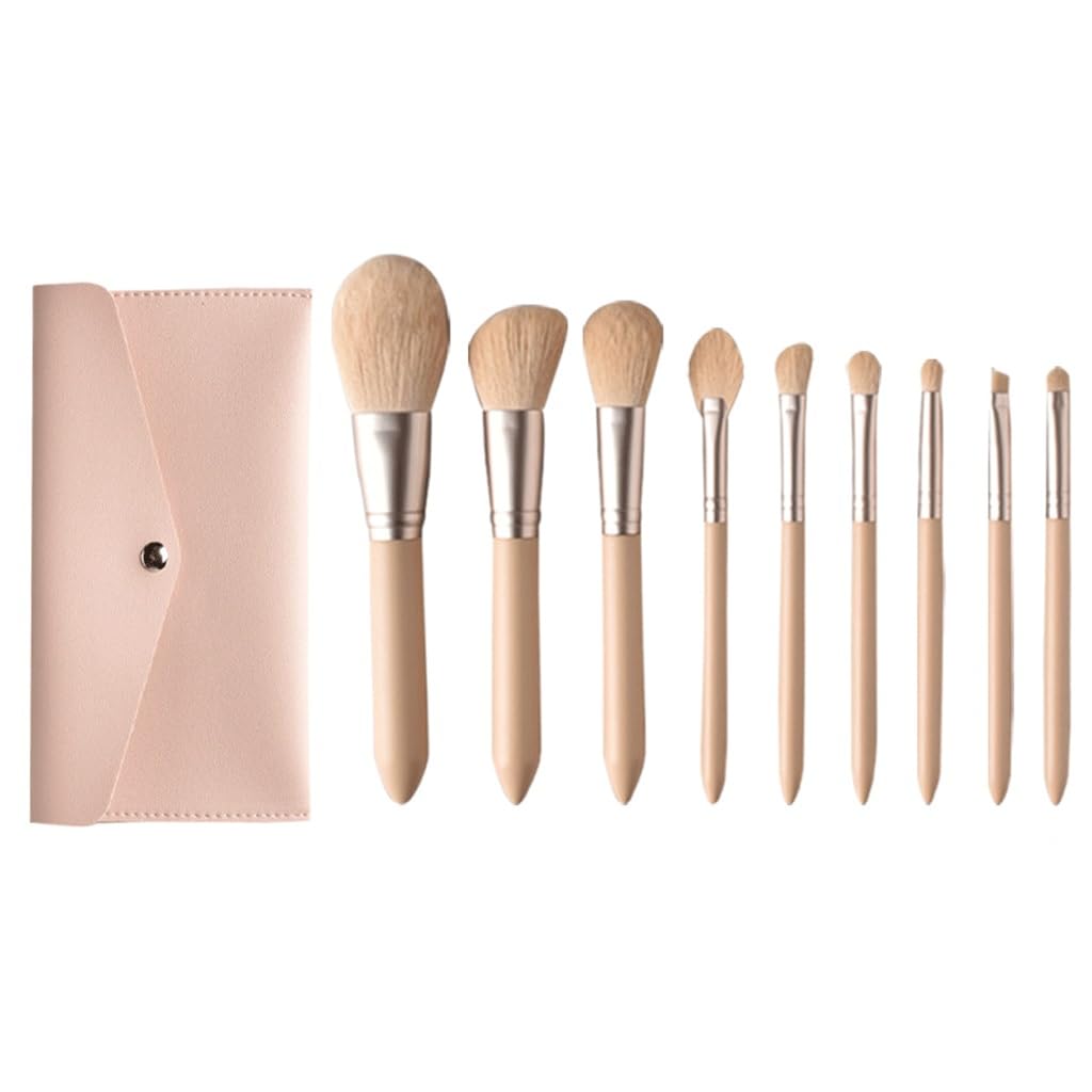 Set di pennelli for trucco da 9 pezzi, polvere for capelli morbidi, fard in, ombretto, custodia for, strumenti bellezza