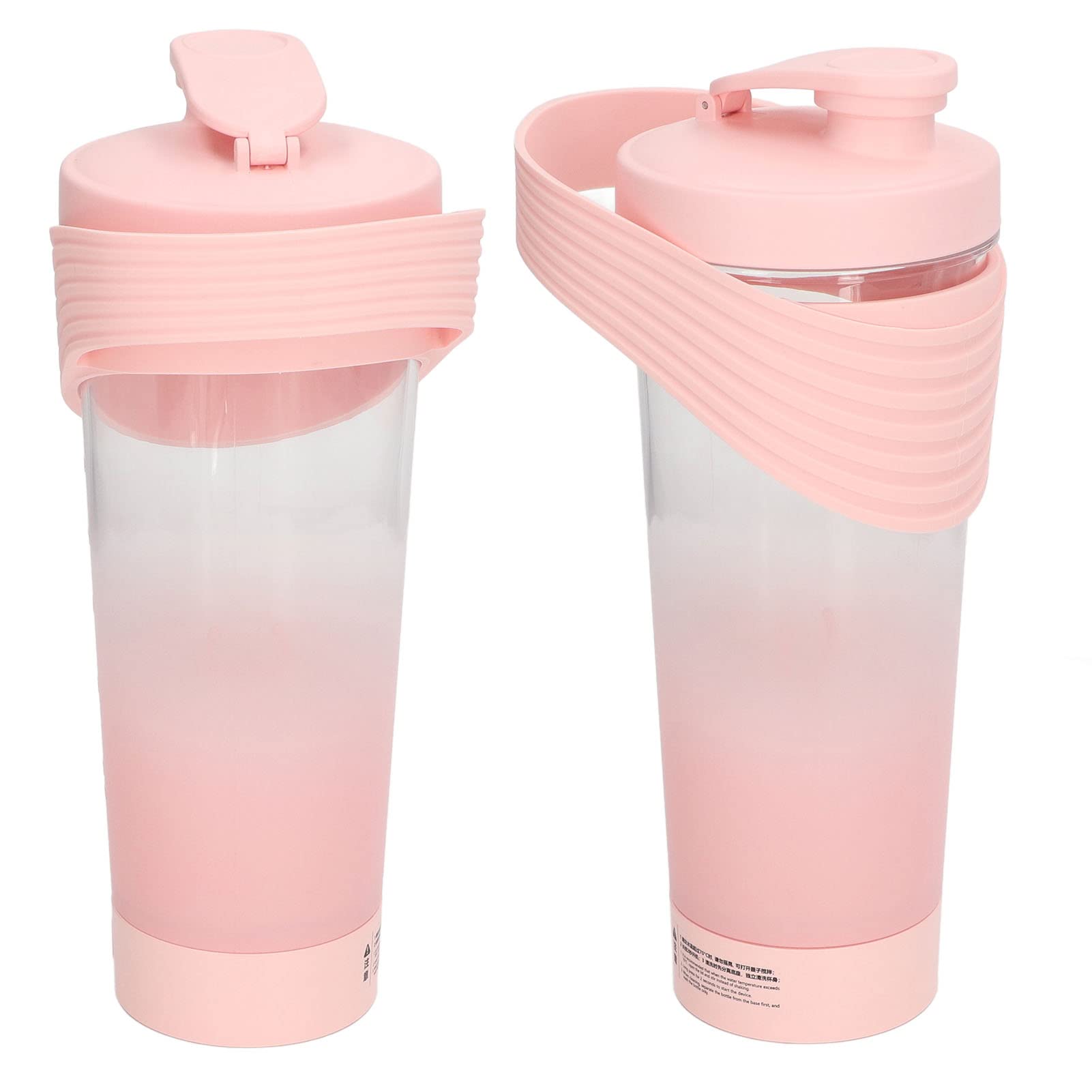 Cocoarm Elektrische Protein-Shaker-Flasche, über USB Wiederaufladbar, Silikon-Shaker-Flasche, 800 Ml, 6500 U/min, Rührbecher mit 700 MAh-Akku, für Protein, Kaffee, Milch, Shakes, Fitnessstudio, (PINK)