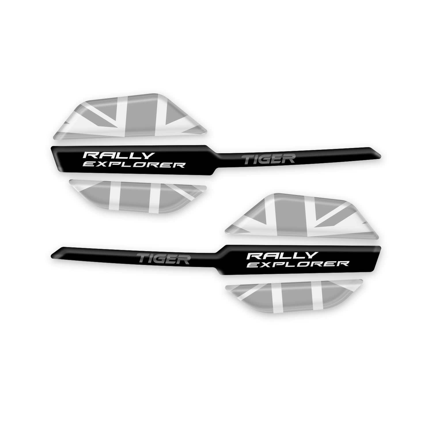 Naklejki na klapy z żywicy 3D kompatybilne z TRIUMPH TIGER 1200 RALLY EXPLORER 2022 na APA-TIG-004 (Snowdonia White)