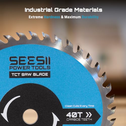 Seesii 4-1/2" Circular Saw Blades, 24T & 40T 2-Pack Combo, 3/8" Arbor, Carbide Tipped Teeth, Thin Kerf, Heavy Duty TCT Saw Blades for Wood Plywood MDF OSB Plastic Cutting, Fine & Ultra Finish image 4