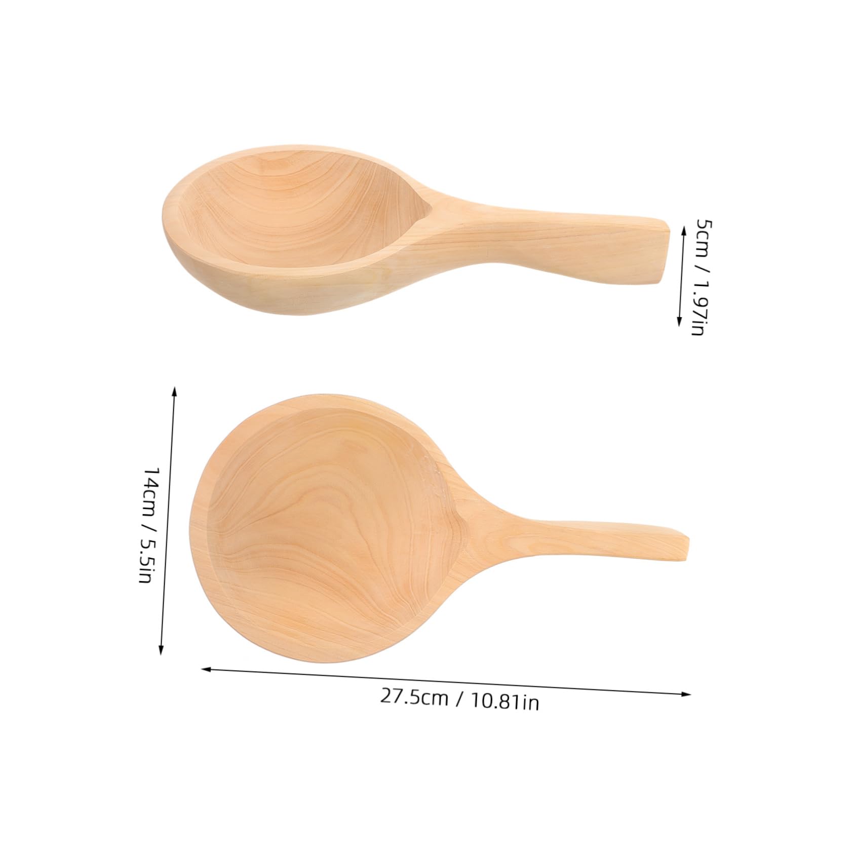 Alipis Cucharón de Agua de Madera Diseño Único, Utensilio de Cocina Práctico y Ahorrador, Adecuado para Cantinas y Hoteles