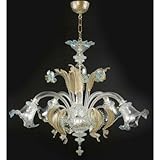 lampara murano due Candelabro en cristal de Murano