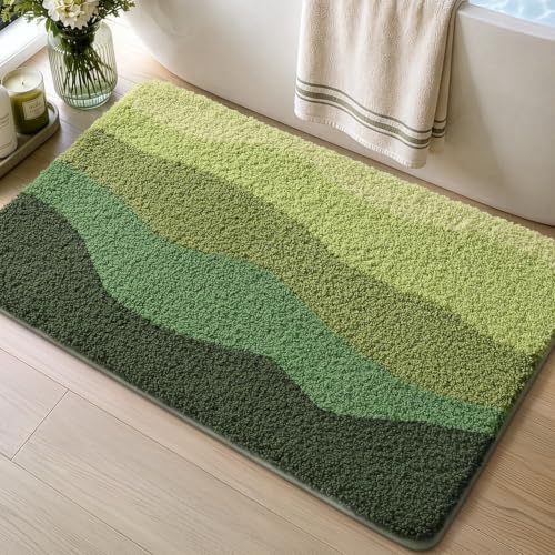 DEXI Green Mountain Bath Mats 32x20, Non Slip Washable Bathroom Rug by DEXI - Used condition - US$26.63