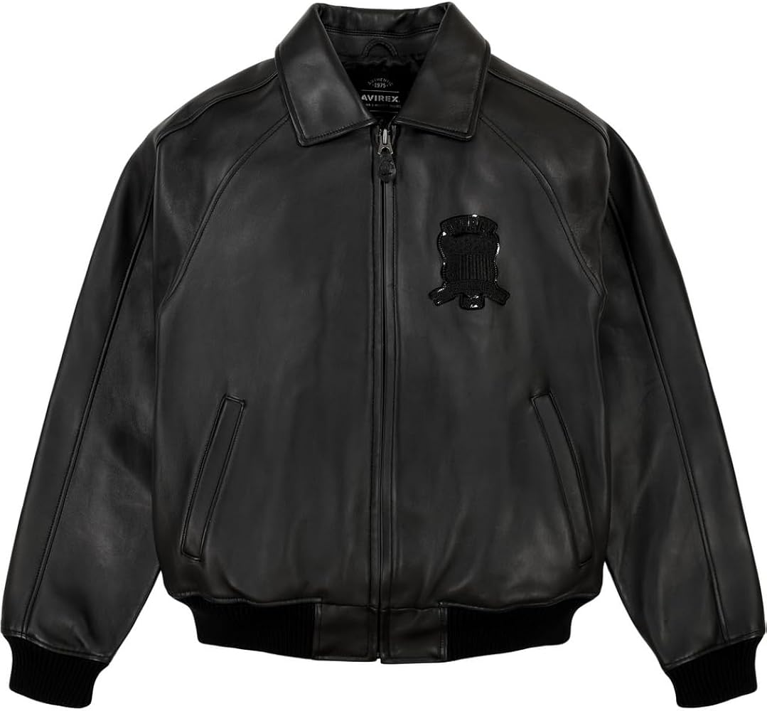 Leather licious Men pilot Shirt Style real leather jacket