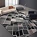 Produktbild chuanglanja Geometrischer Teppich 3D-Illusion Teppich Grau-Schwarz Wohnzimmer Couchtischmatte Schlafzimmermatte-120 * 160cm