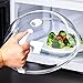 UNCOTARILY Cubierta para microondas con asa y ventilación de vapor, resistente al calor, sin BPA, transparente