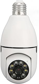 Light Bulb Security Camera, 1080P 360° Panoramic Wireless WiFi Light Bulb Camera, Indoor Outdoor Smart Home Surveillance Camera with Infrared Night Vision, Motion Detection & 2 Way Audio (E27)