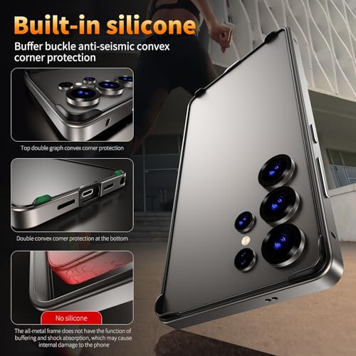 Coque Samsung S25 Ultra coque latérale métal bleu étui rigide et mince - 4