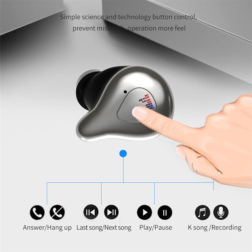 Vero Auricolari Wireless, Cuffie Bluetooth in Auricolari in Esecuzione dell'orecchio con Rumore Che annulla Il Microfono, per Lavoro, Ufficio Domestico
