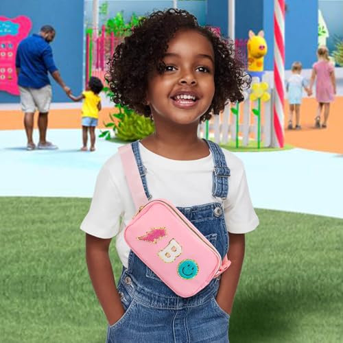 Image of PainZieteg Fanny Pack for Girls Chenille Letter Belt Bag Crossbody for Kids