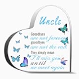Sympathy Memorial Gifts For Loss Of Uncle Loss Of Uncle Sympathy Gifts Thank You Gifts For Women Appreciation Gifts For Teacher Friends Coworkers Doctor Nurse Heart Shaped Acrylic Gift 3.9 X 3.9 In