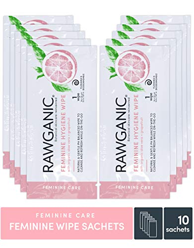 RAWGANIC® - BIO Intim Wipe Sachets - Feuchte Pflegetücher für den Intimbereich (10 Sachets) – Bild 8