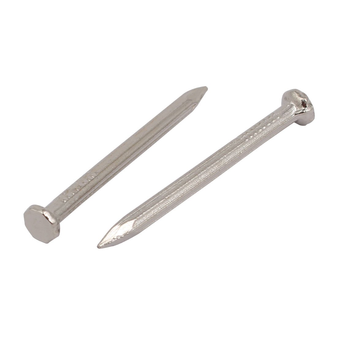 Aexit 3mmx40mm Carbon fastener Steel Point Tip Cement Nail Silver Tone 20pcs Model:43as152qo396