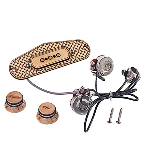 Alnicov 3-String Cigar Box Guitar Pickup 3 Pole Humbucker Pickup with Volume & Tone - No Soldering Required - Thumbnail 3