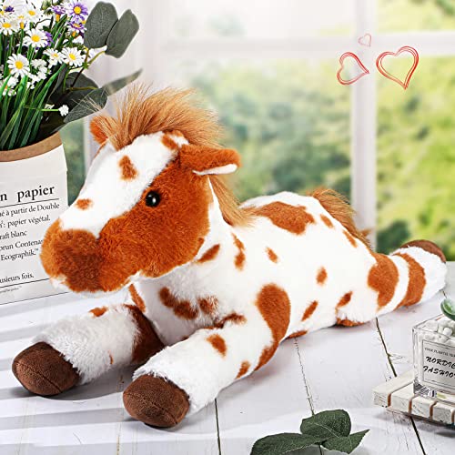Hydren Large Horse Stuffed Animal 20 Inch Brown Plush Toy Horse Giant Plush Horse Gift For Horse Themed Party Christmas Thanksgiving Birthday Party() #TOP4