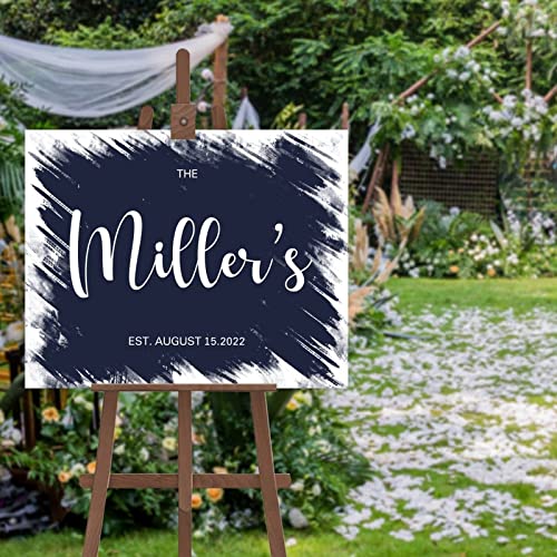 Panneau de mariage modifiable avec n'importe quel nom