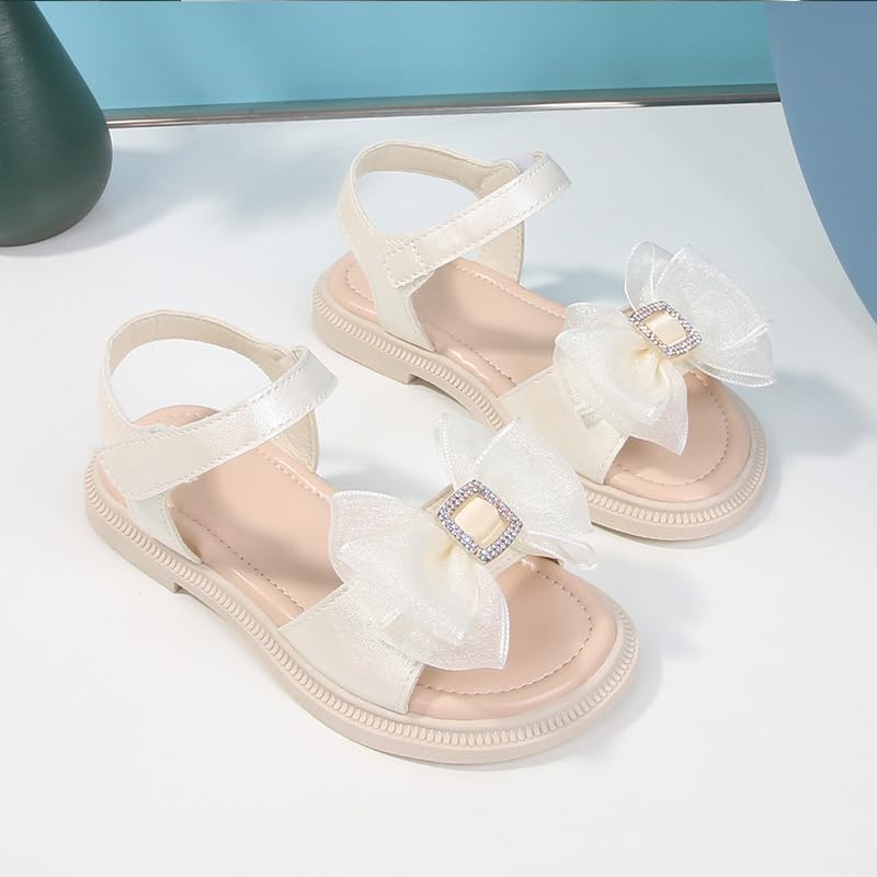 Image of kkdom Girls Cute Heart Sandals Open Toe Summer Flats Dress Sandals Shoes