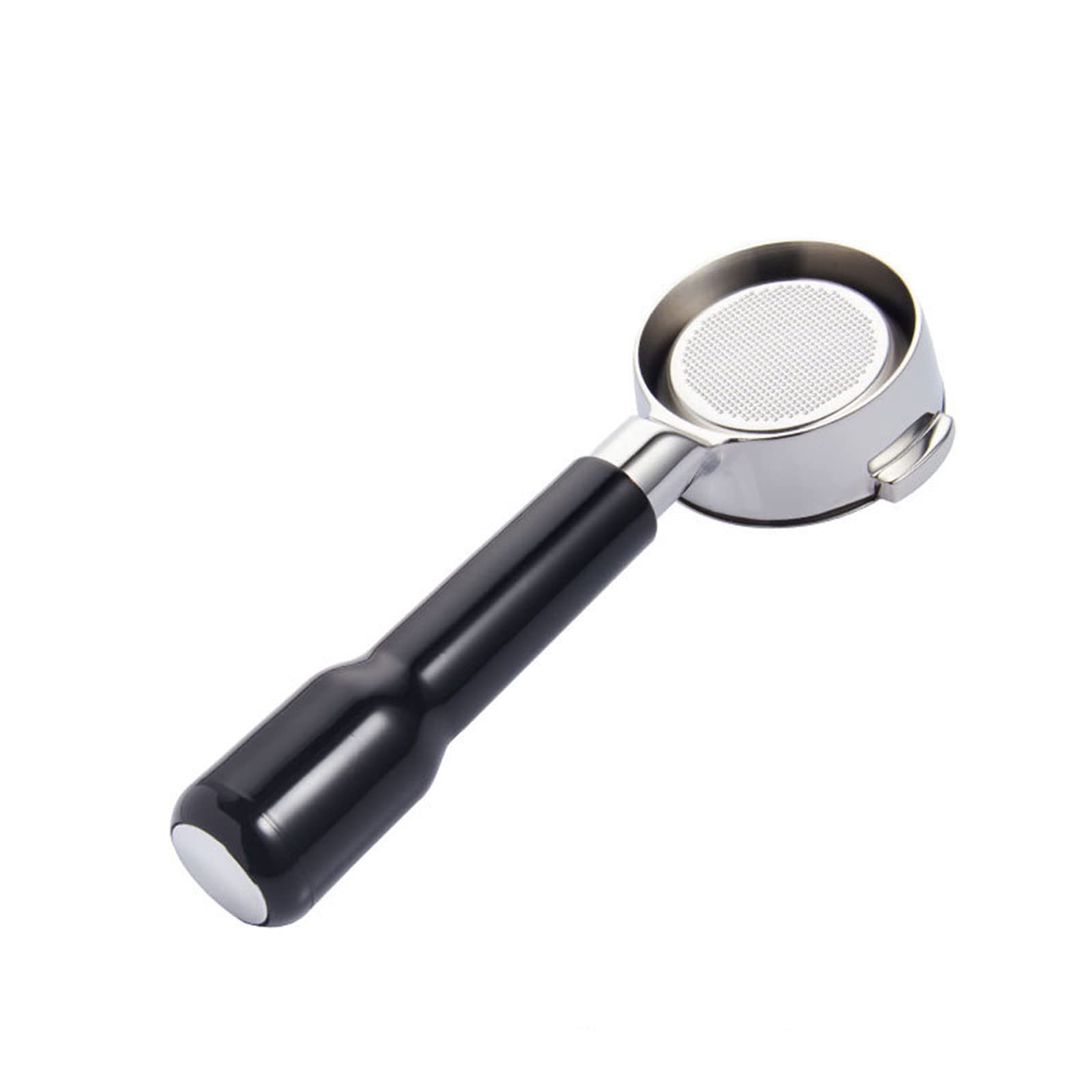 Portafiltro de acero inoxidable de 58 mm con mango de máquina de café sin fondo, portafiltro E61, herramientas de café espresso, caja de regalo de madera para manipulación