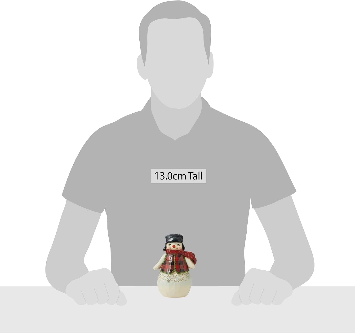 Enesco Jim Shore Heartwood Creek Snowman in Plaid Pint-Sized Figurine, 5 Inch, Multicolor