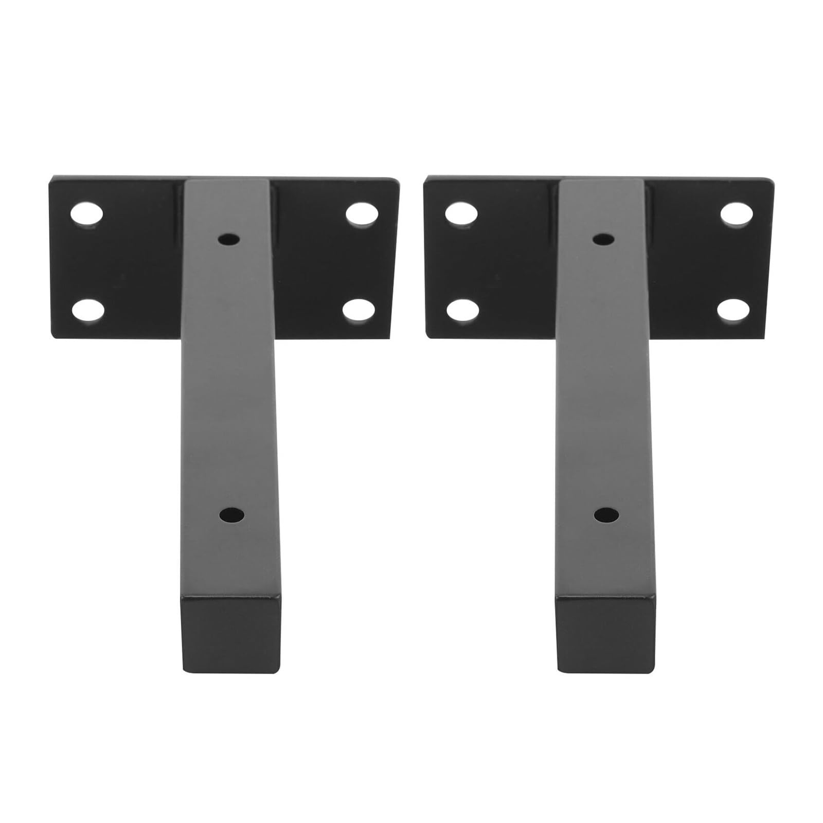 Juaksqzyi Black 2Pcs Industrial Floating Shelf Brackets Wall Mounted Hidden Shelf Support For Kitchen Bathroom Bedroom