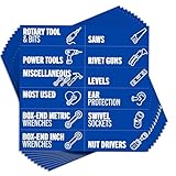 NTCLHFXU 80 Piece Toolbox Organizers Labels Reusable for Tool Identification in Industrial Environment Organize Sticker Reusable Toolbox Organization Labels