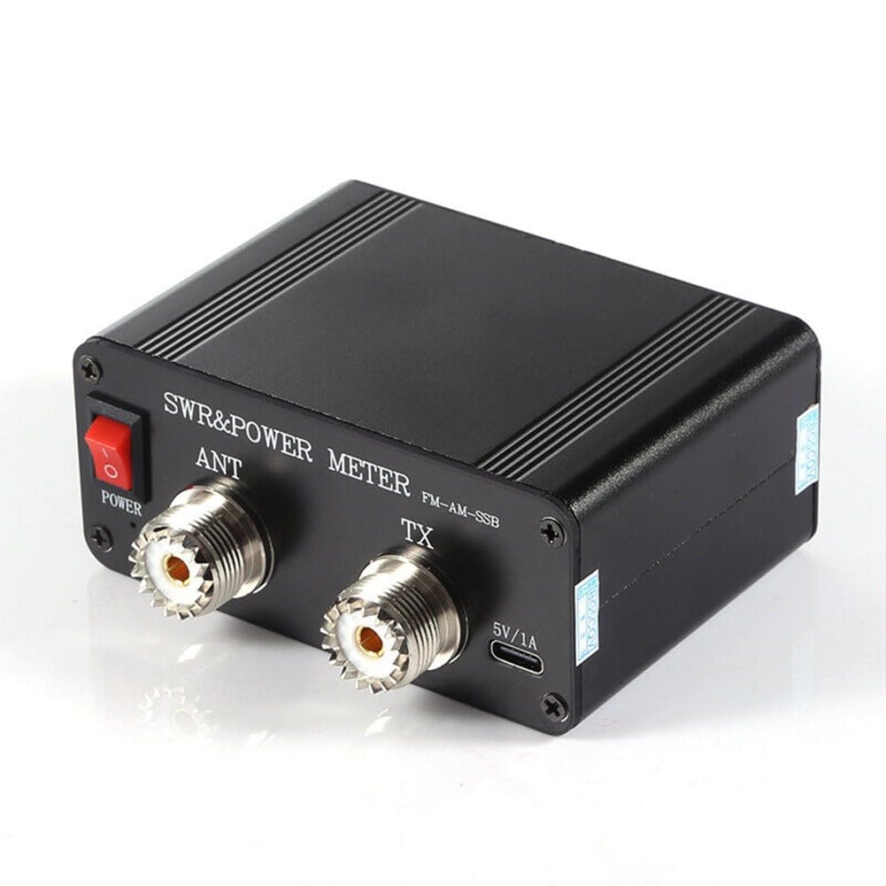 CQV-SWR120 120W SWR Meter, 0.8-54MHz VSWR Analizzatore di potenza con display a colori HD per radio FM AM SSB, interfaccia UHF