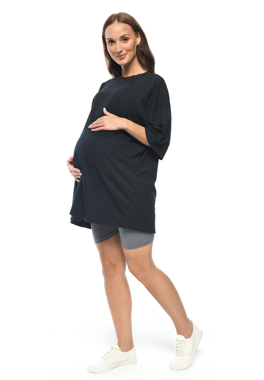 MijaCulture 2 in1 T-Shirt/Homewear/Stillnachthemd und Umstandsnachthemd M024 Amber