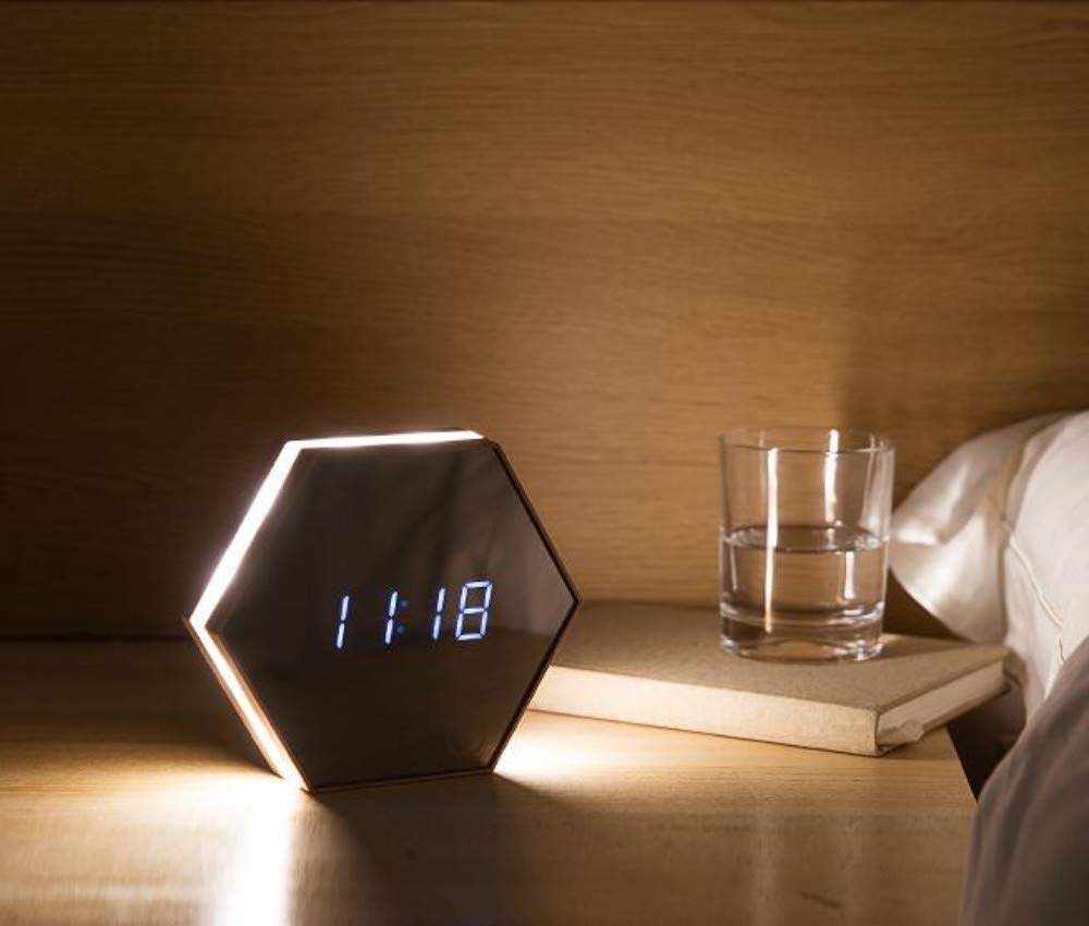 GaRcan Reloj Despertador Inteligente Activado por Voz, Reloj Despertador electrónico Recargable para Estudiantes con Reloj Despertador multifunción