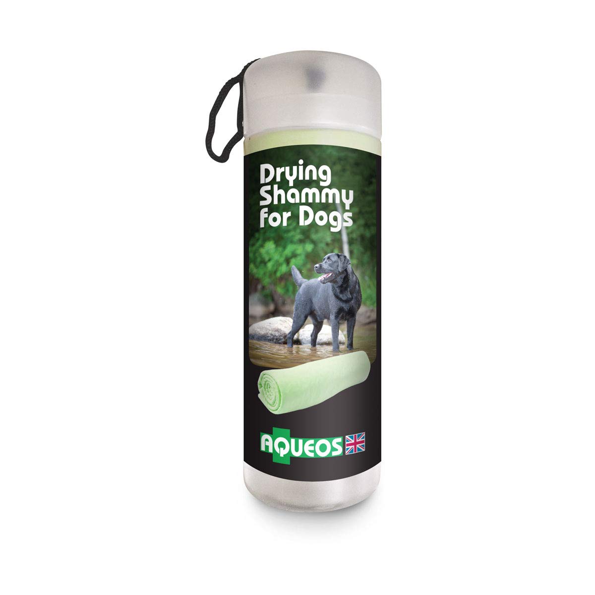 Aqueos Quick Dry Dog Shammy, One Size, Green
