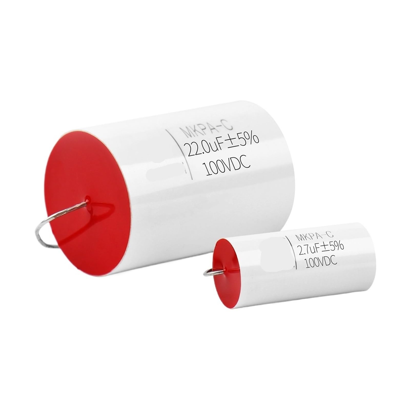 2Pcs MKP Capacitor 250V 0.22UF-68UF Non-Polarity Audio Frequency Divider Metallized Polypropylene Film Fever Capacitor MKPA-C(250V20UF)