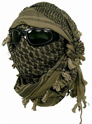 Tapp Collections Premium Shemagh Head Neck Scarf - Green/Black #TOP6