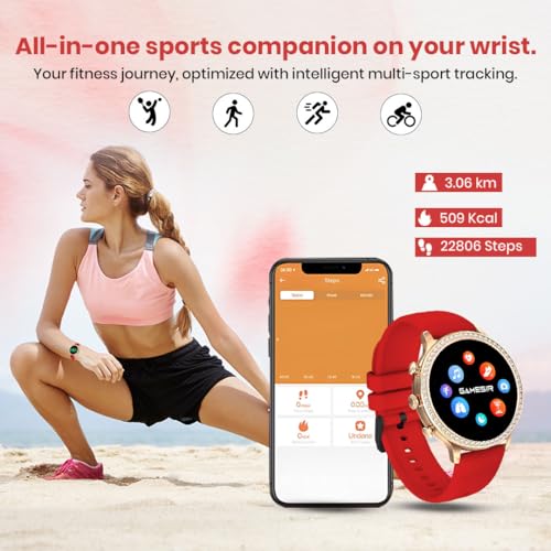 Image of GameSir Newest & Luxury Round Dial GEN 12 Smart Watch 1.69 inch AMOLED Display with High Resolutions Bluetooth Calling Multiple Watch Faces & Sports Mode Smartwatch for Women & Men (Red)