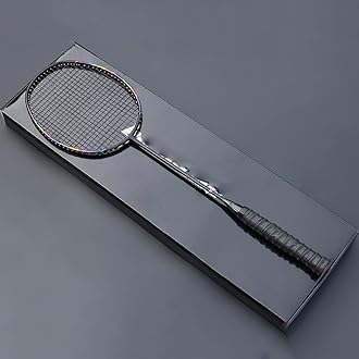 Super Light 8U Full Carbon Fiber Badminton Rackets with Bags String Professional Racket Strung