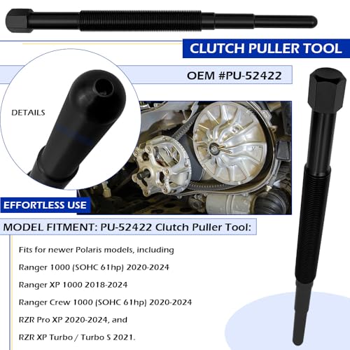 Image of 6PCS Clutch Puller Tool Kit For Polaris Models, Ranger, Sportsman, General, Scramblerm, RZR 1985-2024, OEM #2870506 PA-48595 2872085 2870903 PU-52422