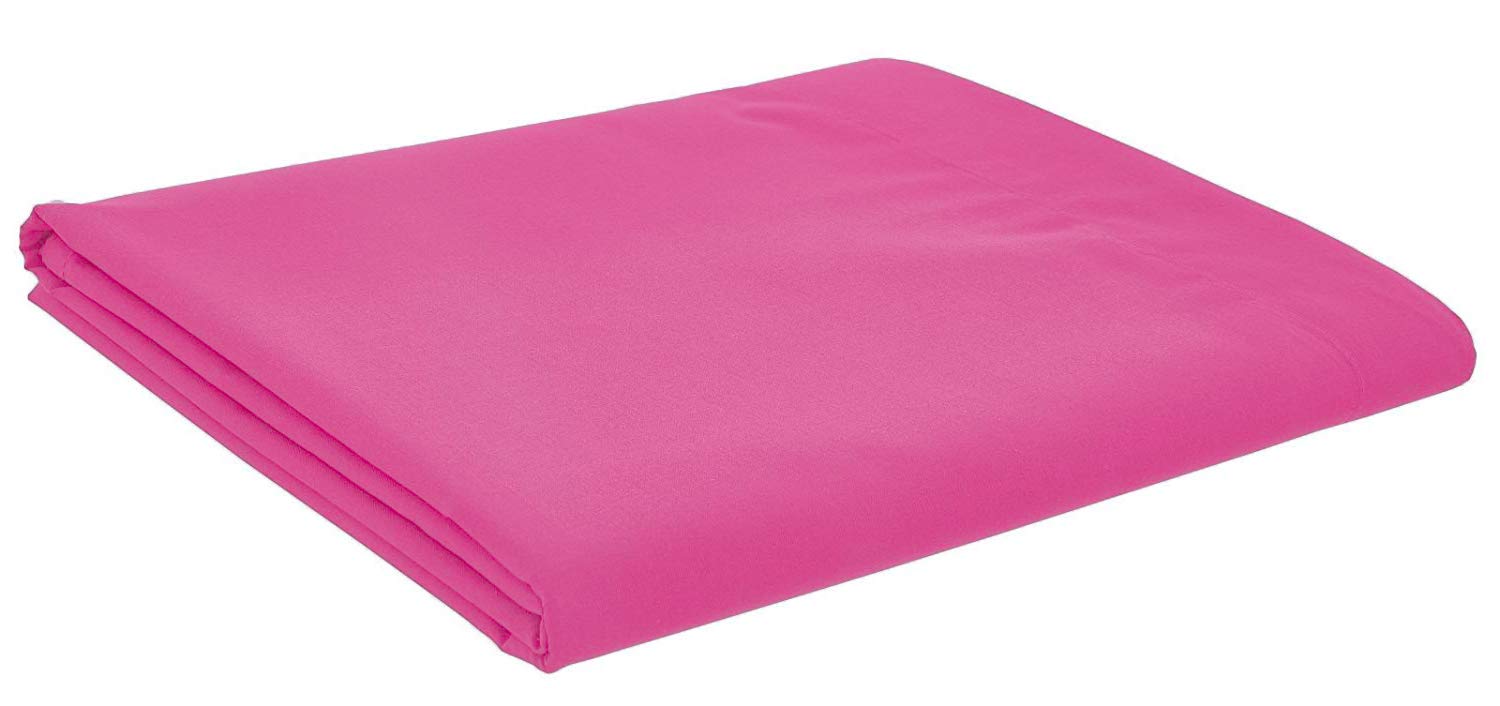 Amigozone Fuscia Easycare Pollycotton Percal Flat Sheet, King